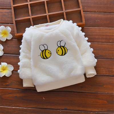 custom designs winter boutique children newborn toddler kids baby girl knit fur bee sweater