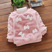 Children Baby Sweaters bow Boys girls Sweaters Winter Knit Kids fur knit sweaters